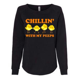 Chillin With My Peeps Funny Easter Womens California Wash Sweatshirt