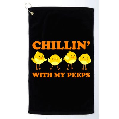Chillin With My Peeps Funny Easter Golf Towel