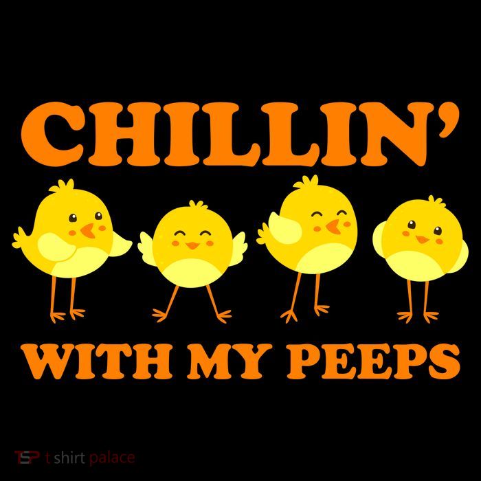 Chillin With My Peeps Funny Easter Cropped Pullover Crew
