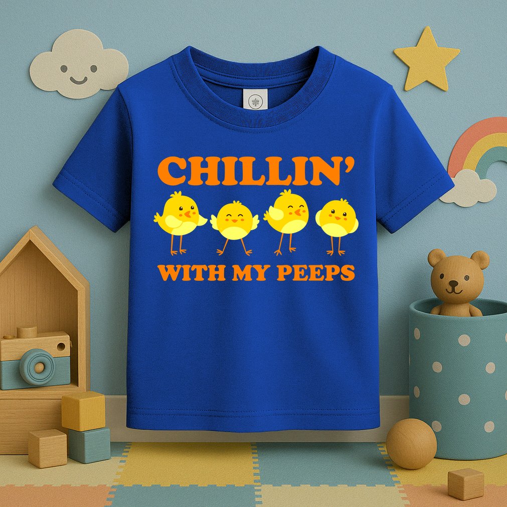 Chillin With My Peeps Funny Easter Toddler T-Shirt