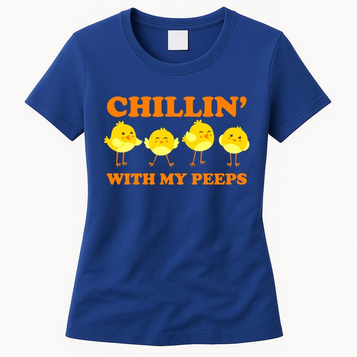 Chillin With My Peeps Funny Easter Womens T-Shirt