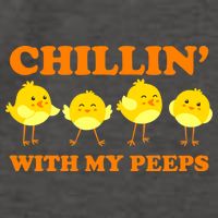 Chillin With My Peeps Funny Easter Vector Backpack