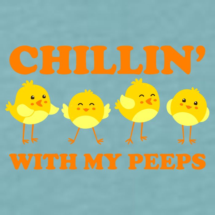 Chillin With My Peeps Funny Easter Sueded Cloud Jersey T-Shirt