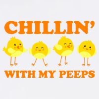 Chillin With My Peeps Funny Easter Garment-Dyed Sweatshirt