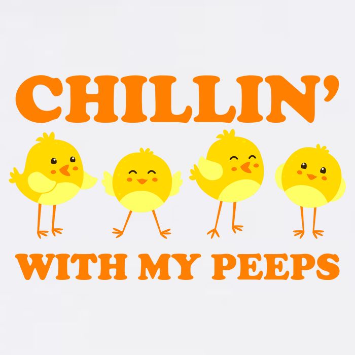 Chillin With My Peeps Funny Easter Garment-Dyed Sweatshirt