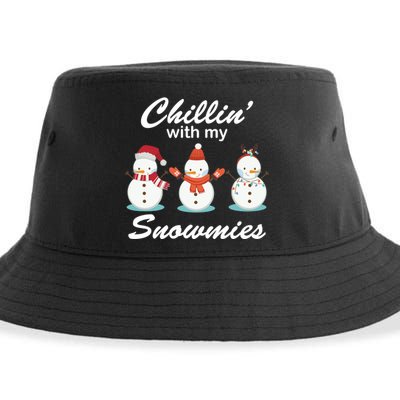 Chillin With My Snowmies Christmas Sustainable Bucket Hat