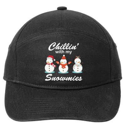 Chillin With My Snowmies Christmas 7-Panel Snapback Hat