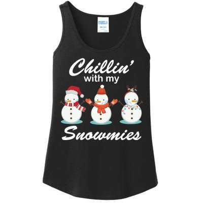 Chillin With My Snowmies Christmas Ladies Essential Tank