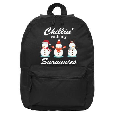Chillin With My Snowmies Christmas 16 in Basic Backpack