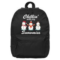 Chillin With My Snowmies Christmas 16 in Basic Backpack