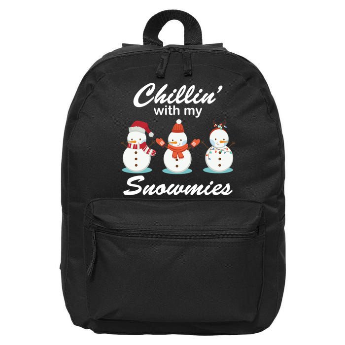 Chillin With My Snowmies Christmas 16 in Basic Backpack