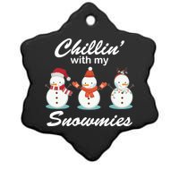 Chillin With My Snowmies Christmas Ceramic Star Ornament