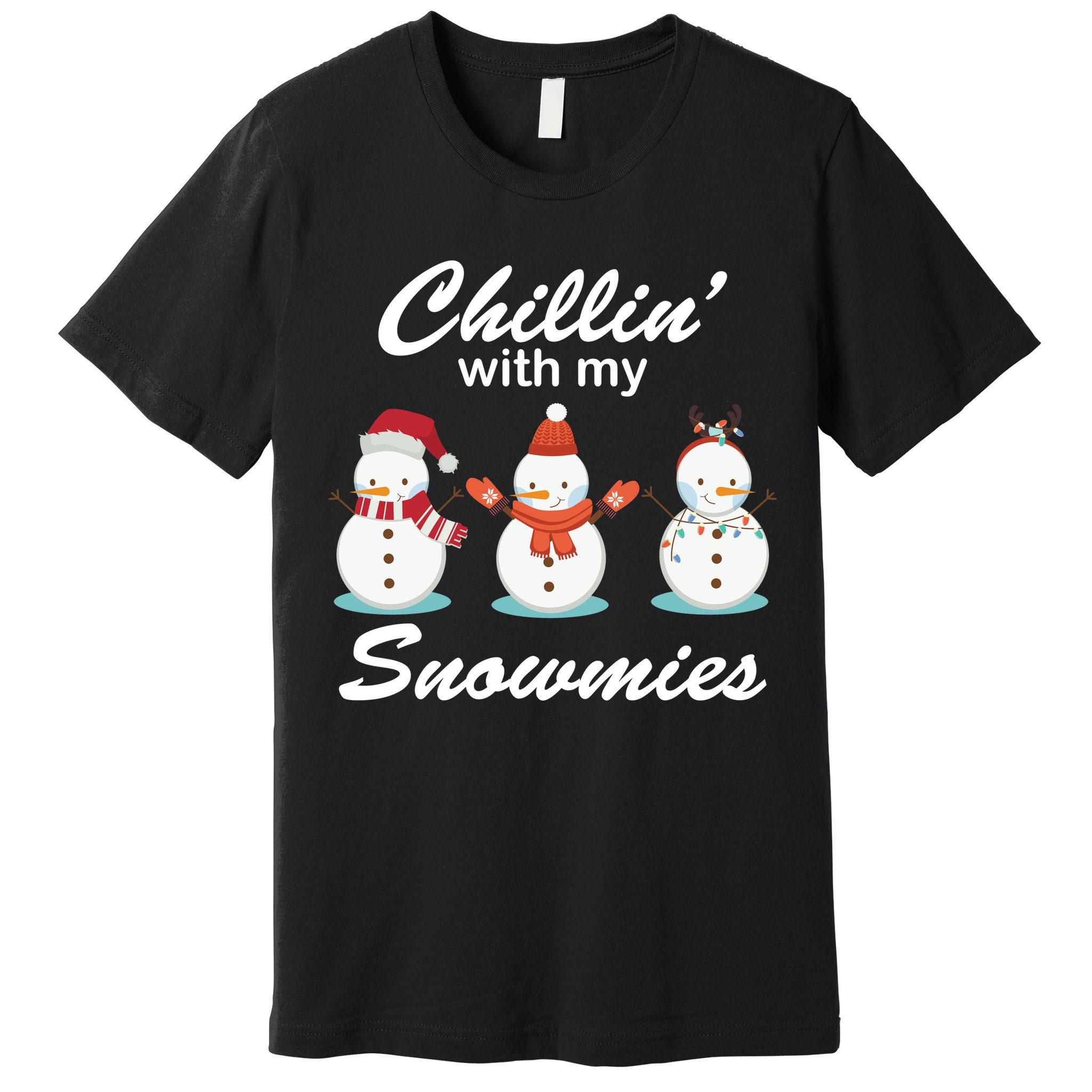 Chillin With My Snowmies Christmas Premium T-Shirt