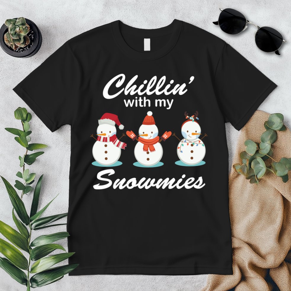 Chillin With My Snowmies Christmas Premium T-Shirt