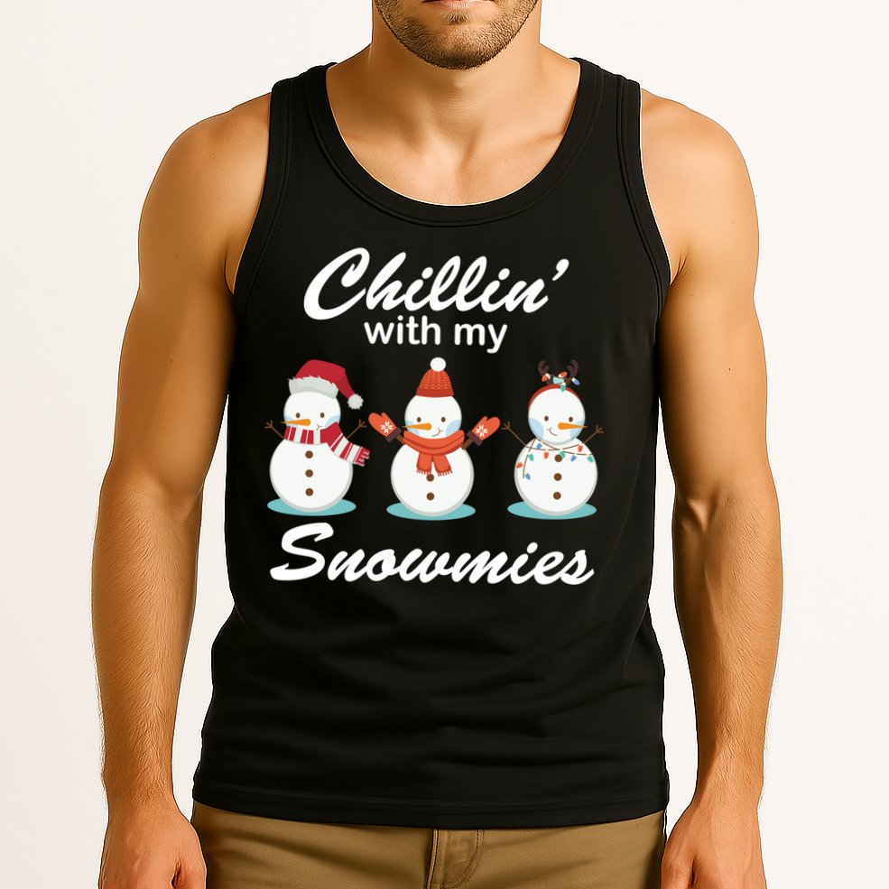 Chillin With My Snowmies Christmas Tank Top