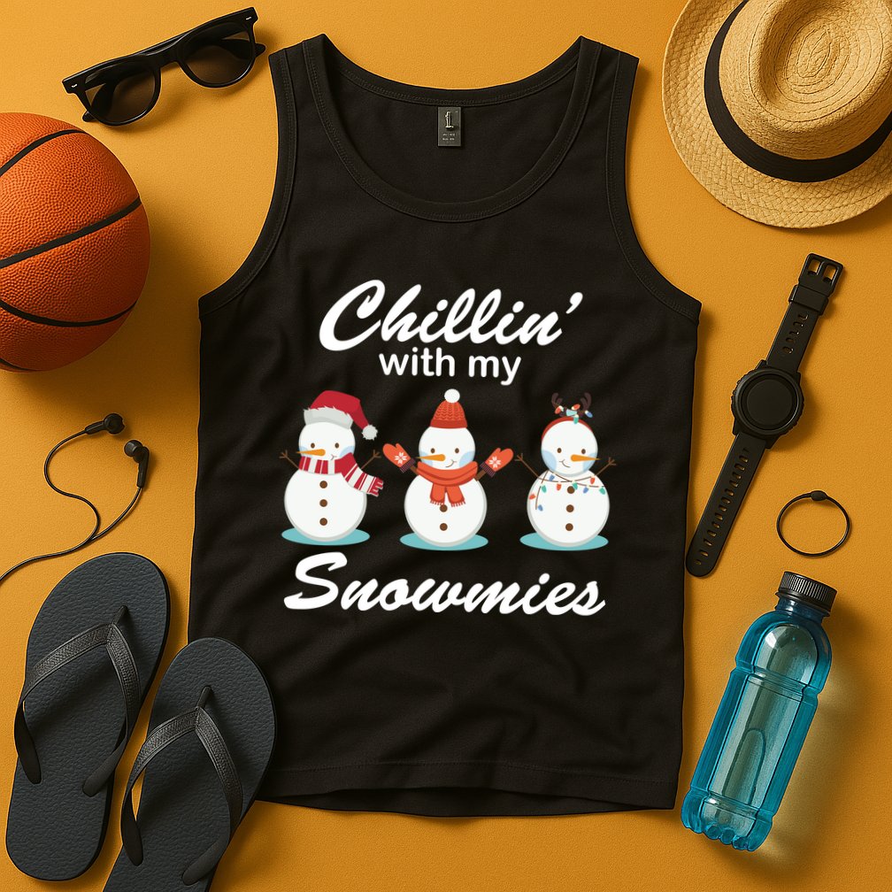 Chillin With My Snowmies Christmas Tank Top