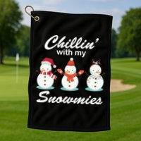 Chillin With My Snowmies Christmas Golf Towel