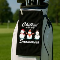 Chillin With My Snowmies Christmas Golf Towel