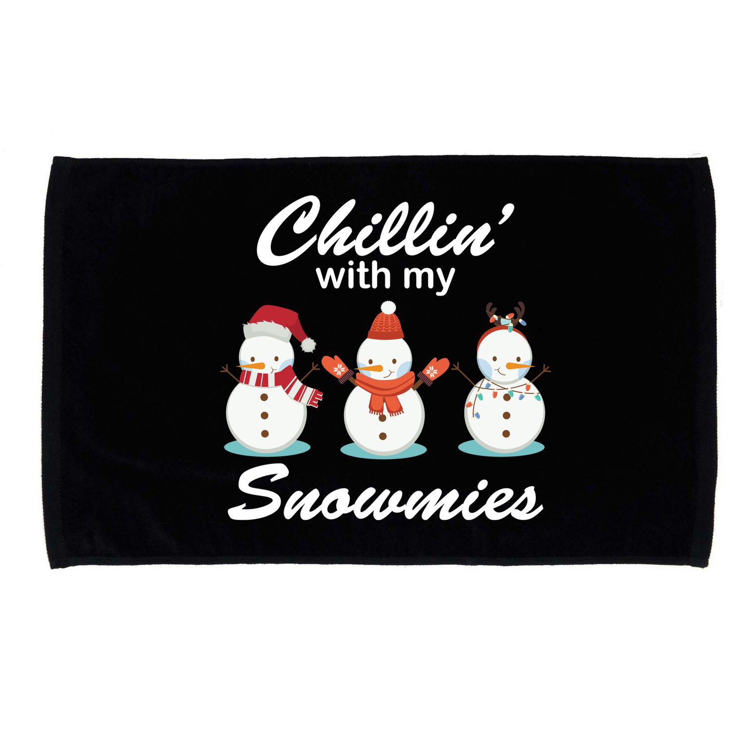 Chillin With My Snowmies Christmas Microfiber Hand Towel