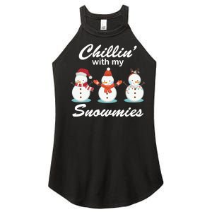 Chillin With My Snowmies Christmas Women’s Perfect Tri Rocker Tank