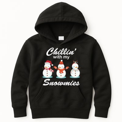 Chillin With My Snowmies Christmas Kids Hoodie