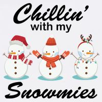 Chillin With My Snowmies Christmas Garment-Dyed Sweatshirt