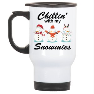 Chillin With My Snowmies Christmas Stainless Steel Travel Mug