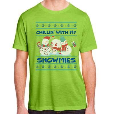 Chillin' With My Snowmies Ugly Christmas Adult ChromaSoft Performance T-Shirt