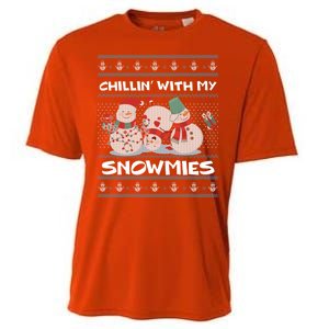 Chillin' With My Snowmies Ugly Christmas Cooling Performance Crew T-Shirt