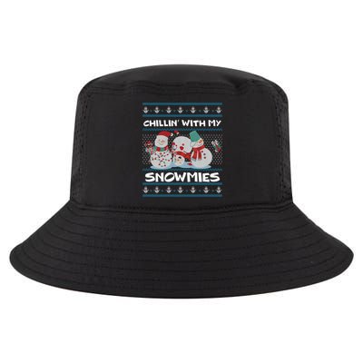Chillin' With My Snowmies Ugly Christmas Cool Comfort Performance Bucket Hat