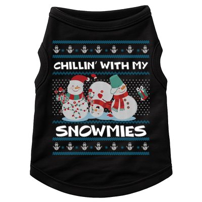 Chillin With My Snowmies Ugly Christmas Doggie Tank