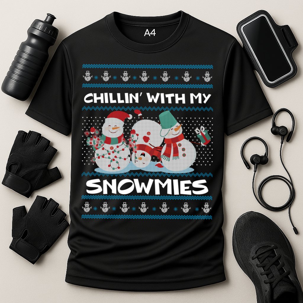 Chillin' With My Snowmies Ugly Christmas Performance Shirt