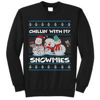 Chillin' With My Snowmies Ugly Christmas Sweatshirt