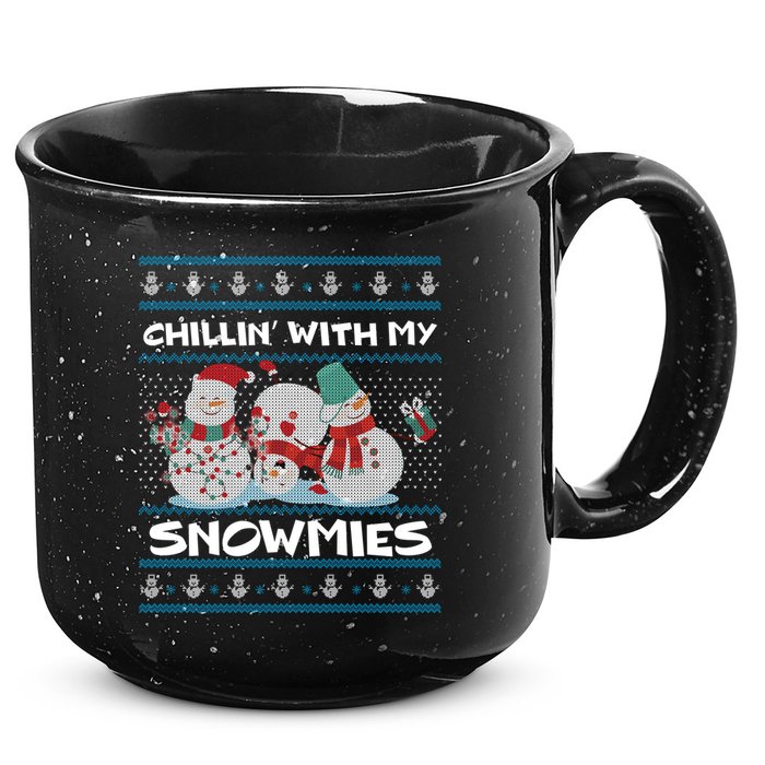 Chillin' With My Snowmies Ugly Christmas 15oz Campfire Ceramic Mug