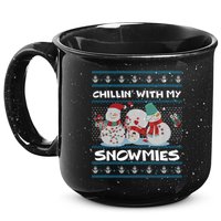 Chillin' With My Snowmies Ugly Christmas 15oz Campfire Ceramic Mug