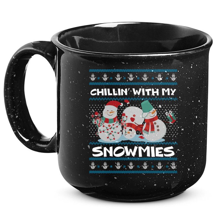 Chillin' With My Snowmies Ugly Christmas 15oz Campfire Ceramic Mug