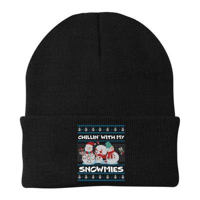 Chillin With My Snowmies Ugly Christmas Beanie