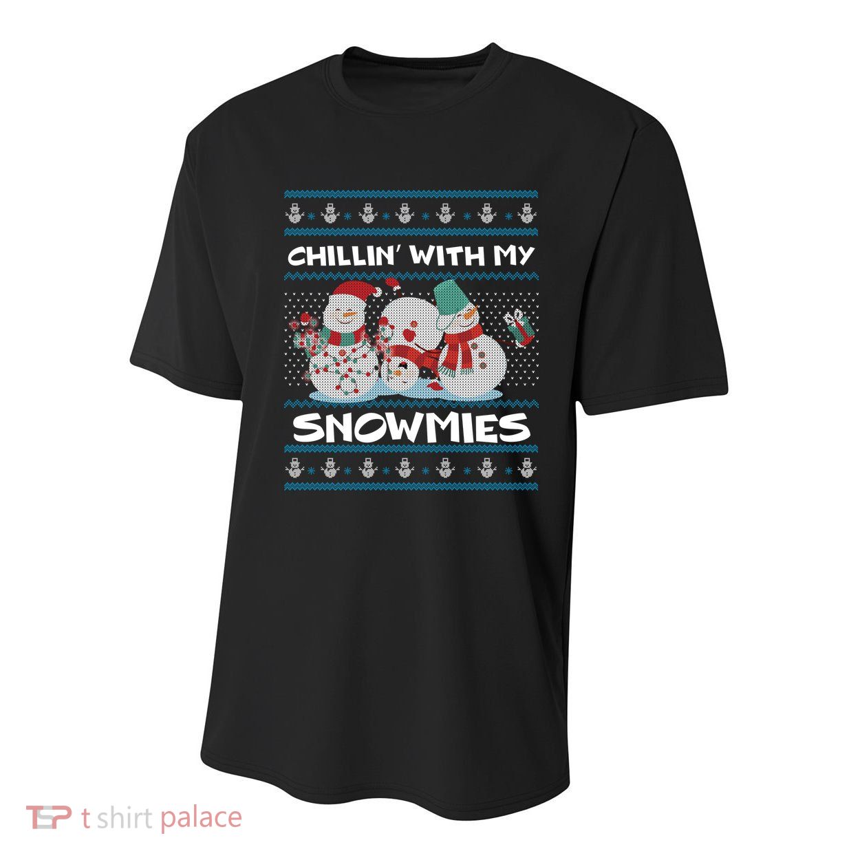 Chillin With My Snowmies Ugly Christmas Youth Performance Sprint T-Shirt
