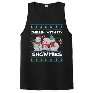 Chillin' With My Snowmies Ugly Christmas PosiCharge Competitor Tank