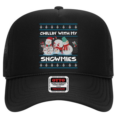 Chillin' With My Snowmies Ugly Christmas Trucker Hat