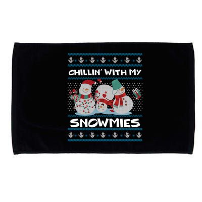 Chillin' With My Snowmies Ugly Christmas Microfiber Hand Towel