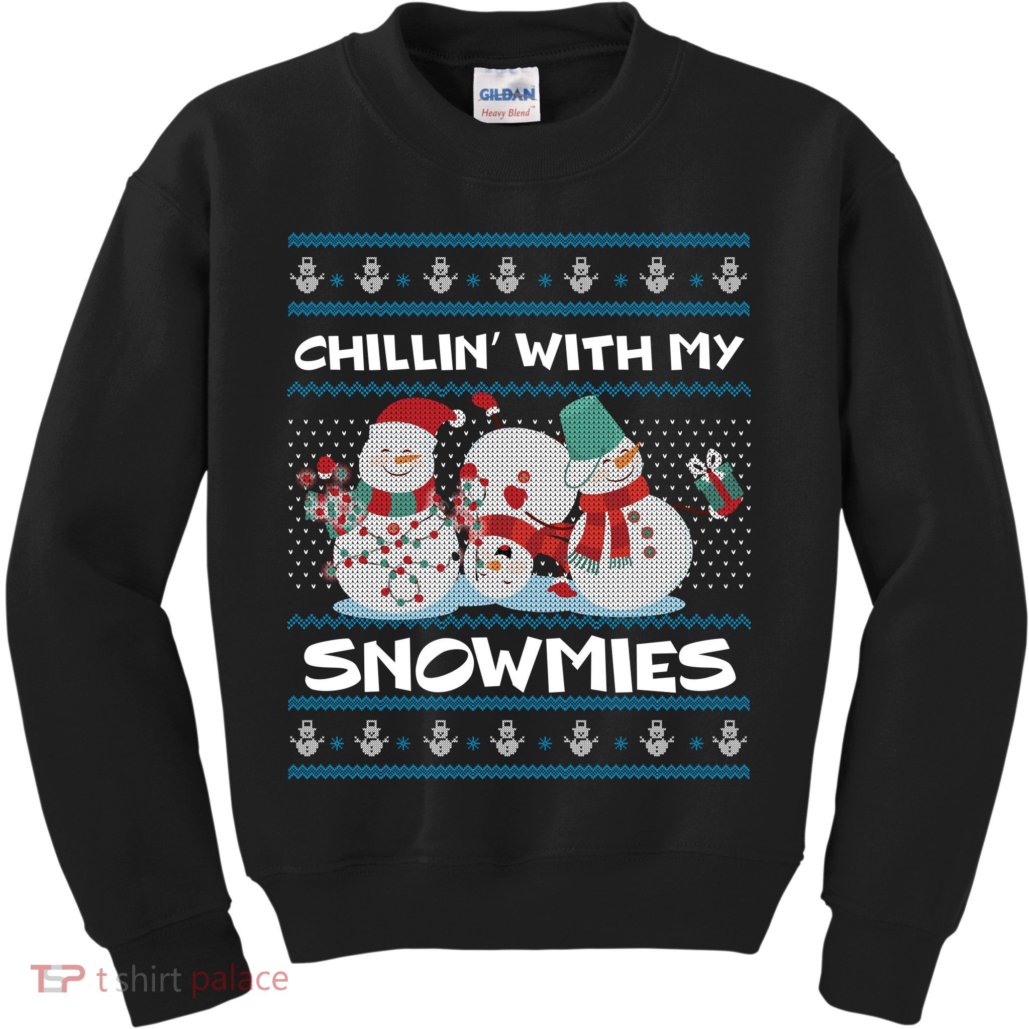 Chillin' With My Snowmies Ugly Christmas Kids Sweatshirt