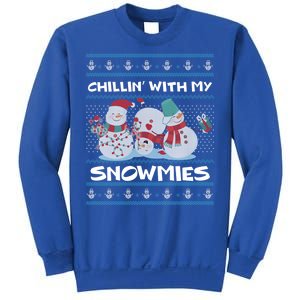 Chillin With My Snowmies Ugly Christmas Sweatshirt