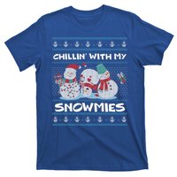 Chillin With My Snowmies Ugly Christmas T-Shirt