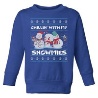 Chillin With My Snowmies Ugly Christmas Toddler Sweatshirt