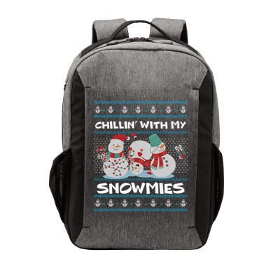 Chillin' With My Snowmies Ugly Christmas Vector Backpack