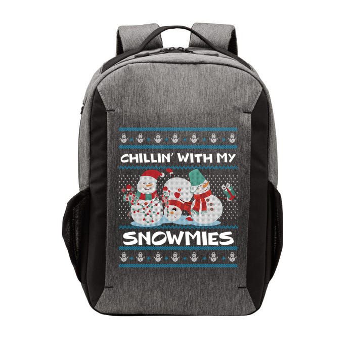 Chillin' With My Snowmies Ugly Christmas Vector Backpack