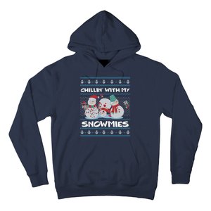 Chillin' With My Snowmies Ugly Christmas Hoodie