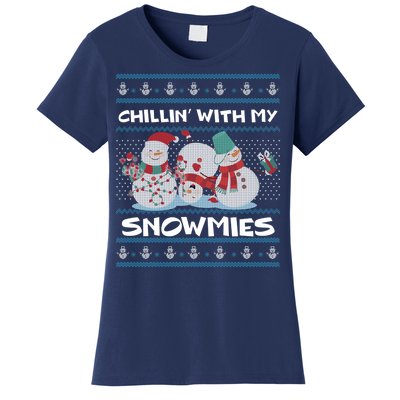 Chillin' With My Snowmies Ugly Christmas Women's T-Shirt