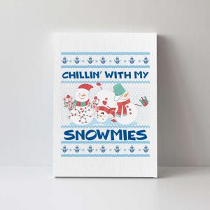 Chillin' With My Snowmies Ugly Christmas Canvas